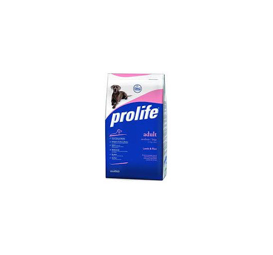 Prolife adult medium e large agnello e riso kg 3