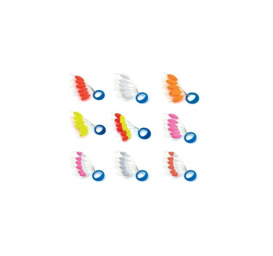 Sele float oval mis 6,3*13,2 mm fluo/arancio