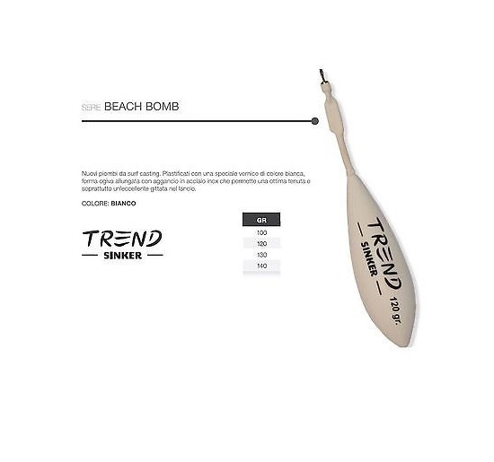 Trend beach bomb con astina bianco gr 100