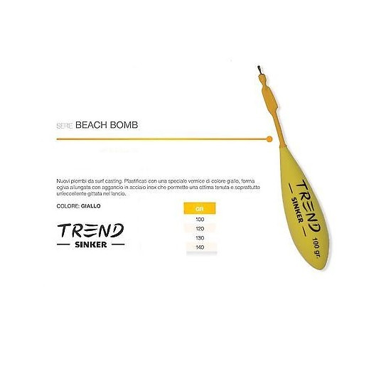 Trend beach bomb con astina giallo gr 120