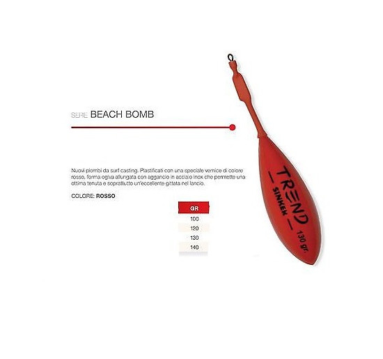 Trend beach bomb con astina rosso gr 120