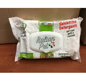 Italian pet salviette detergenti per cani, gatti e cuccioli muschio bianco 30*20 conf da 40pz