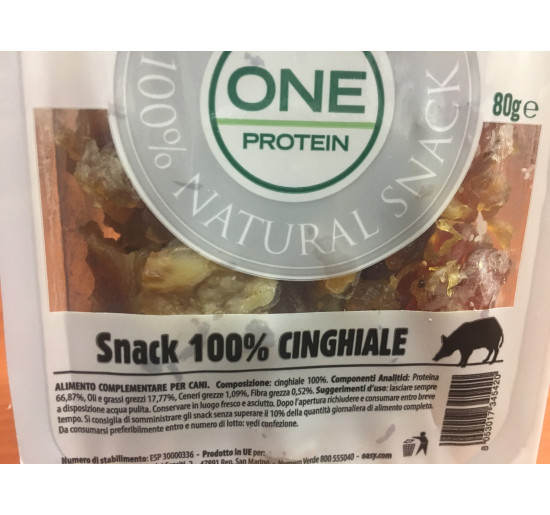 Oasy snack one protein 100% cinghiale 80gr