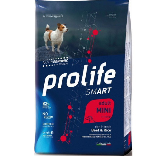 Prolife smart adult mini manzo e riso gr 600