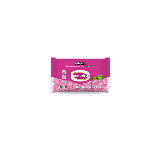 Inodorina salviette acqua di rose 40 pz