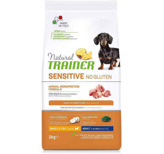 Natural trainer sensitive small e toy salmone e cereali integrali kg 7