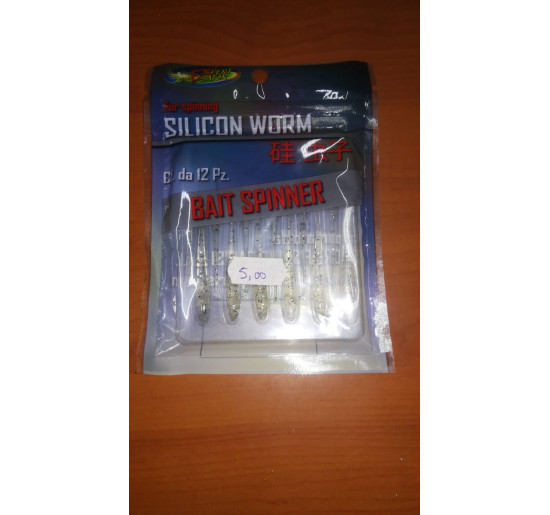 Expert predator silicon worm bait spinning 12 pz