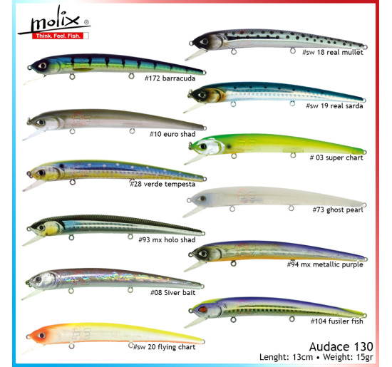 Molix audace 130 cm 13 gr 15 col. 03