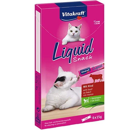 Vitakraft liquid snack con manzo 6*15 gr