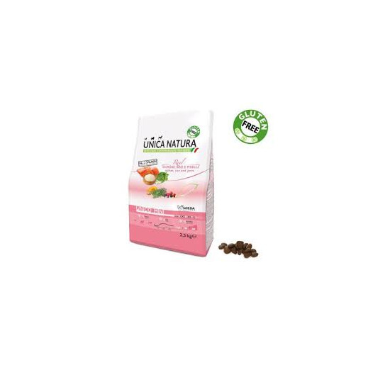 Gheda unica natura mini salmone, riso e piselli kg 7,5