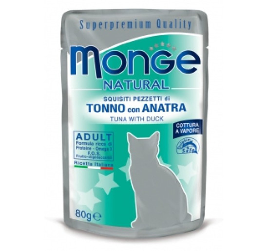 Monge buste natural tonno con anatra gr 80