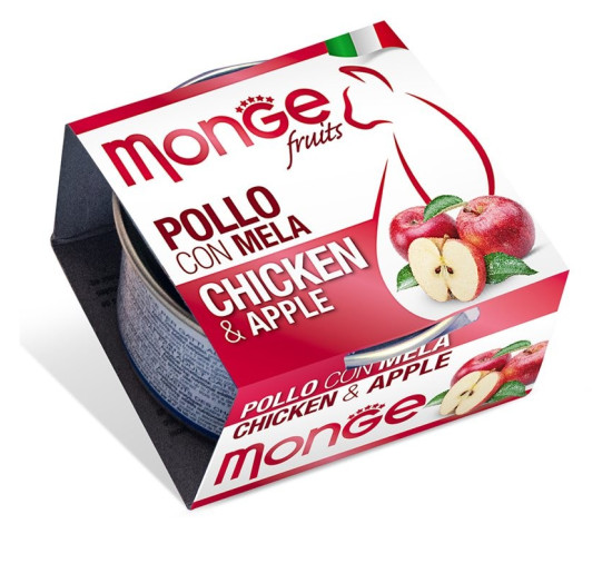 Monge fruits gr 80 con pollo con mela