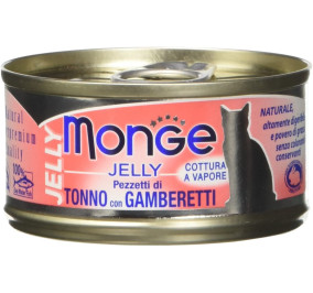 Monge jelly pezzetti di tonno con gamberetti gr 80