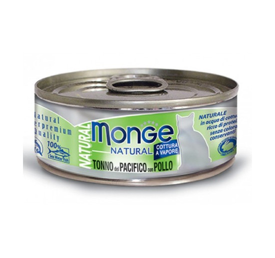 Monge natural tonno a pinna gialla con pollo gr 80