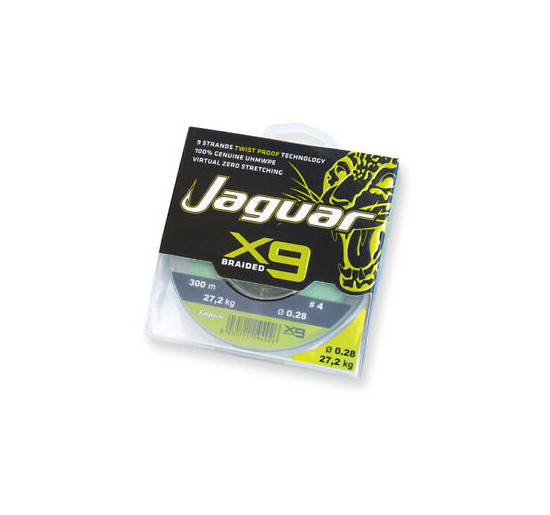 Jaguar braid X9 mt 300 diametro 0,10 carico di rottura 6,8 kg