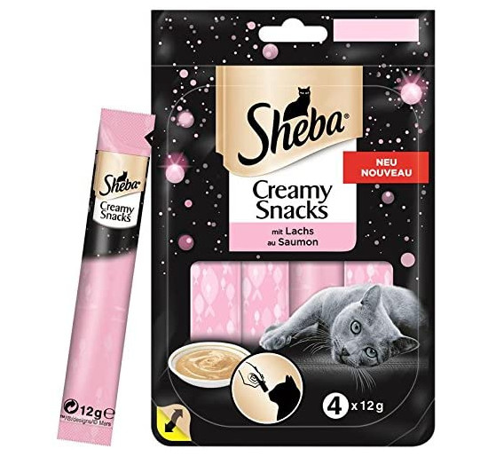 Sheba creamy snack con salmone pz 4