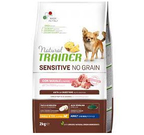 Natural trainer sensitive no grain small e toy maiale e patate kg 2