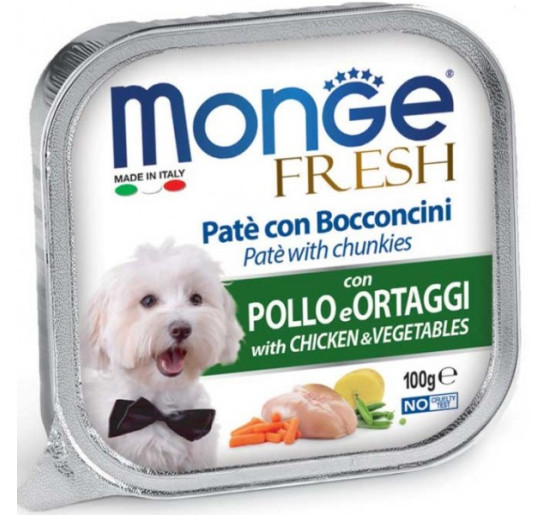 Monge fresh pollo e ortaggi gr 100