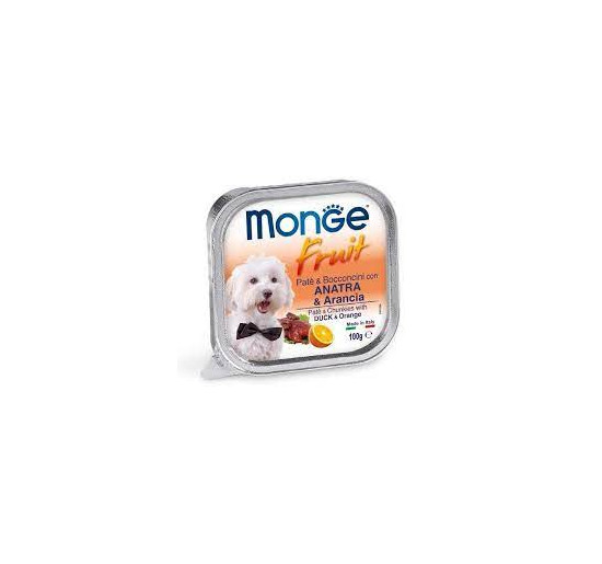 Monge fruit patè & bocconcini con anatra e arancia gr 100