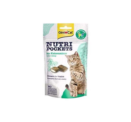 Gimcat nutri pockets catnip con menta gatuna gr 60