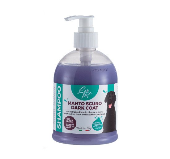 Leopet shampoo manto scuro con estratto di mallo di noce e mora 500ml