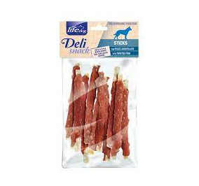 Life dog deli snack mini stick con pesce arrotolato gr 100