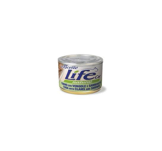 Life cat tonno con vongole e gamberetti gr 150