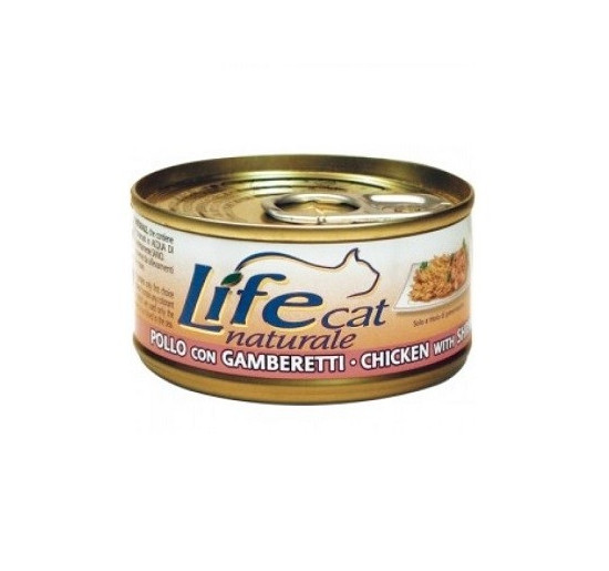 Life cat filetto di pollo con gamberetti gr 85