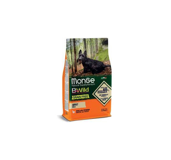 Monge BWild adult mini anatra con patate kg 2,5