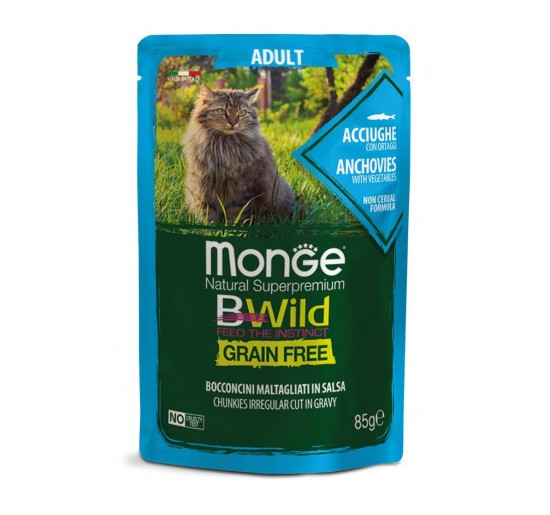 Monge BWild adult acciughe gr 85