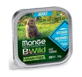 Monge BWild grain free adult patè con acciughe gr 100