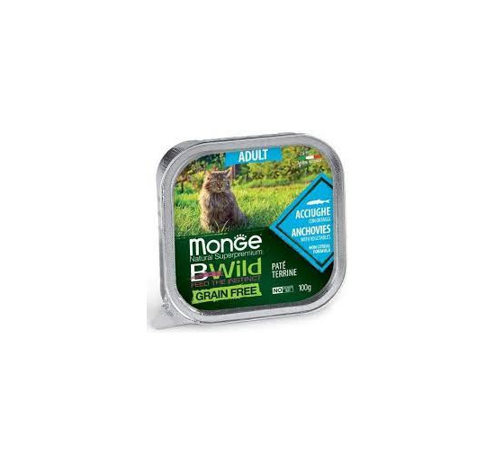 Monge BWild grain free adult patè con acciughe gr 100