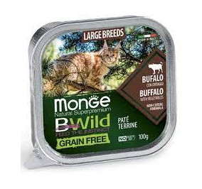 Monge BWild grain free large breeds patè con bufalo gr 100