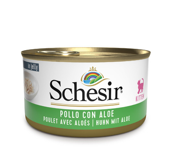 Schesir kitten pollo con aloe in jelly gr 85