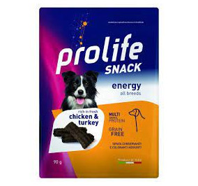 Prolife snack energy all breeds con pollo e tacchino gr 90