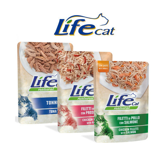 Life cat bustina filetti di pollo con salmone gr 70