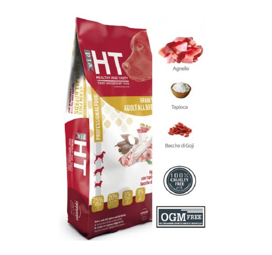 Ht grain free adult all breeds agnello con tapioca e bacche di goji kg 1,5