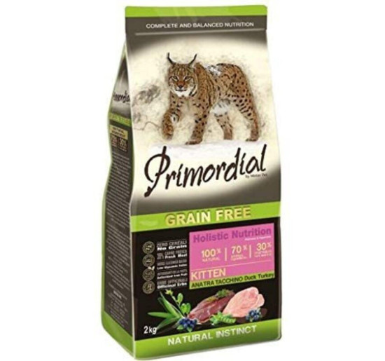 Primordial grain free kitten anatra e tacchino kg 2