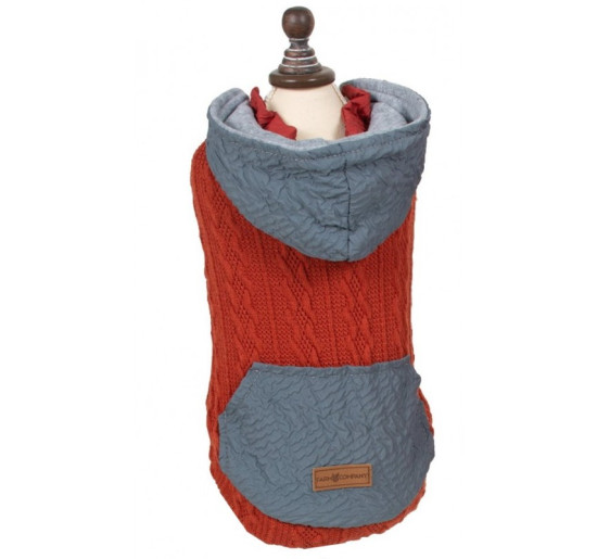 Farm company felpa pocket con cappuccio rosso cm 35