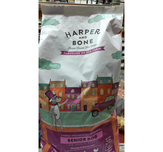 Harper and bone flavours senior con anatra, pollo e tacchino kg 12