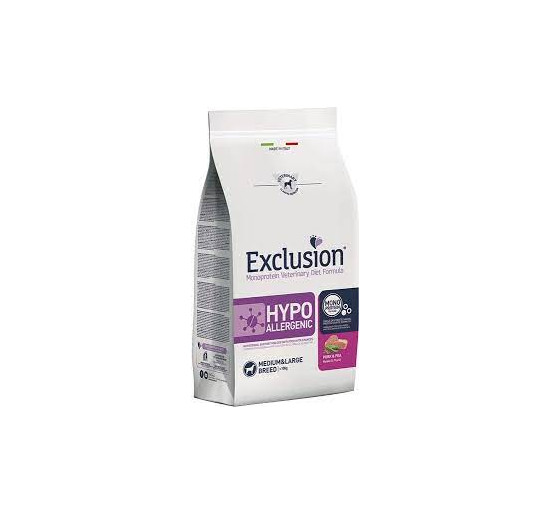 Exclusion hypoallergenic maiale e piselli kg 12