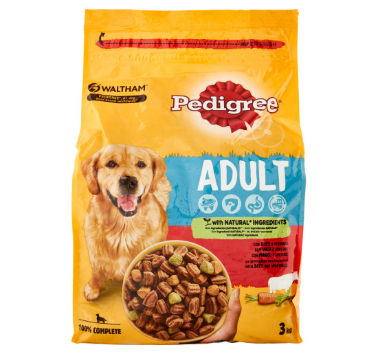 Pedigree adult manzo e verdure kg 15