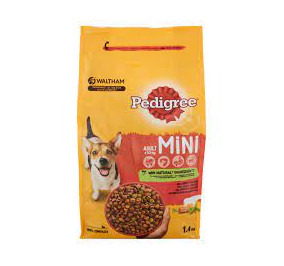 Pedigree adult mini con manzo e verdure kg 1,4