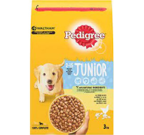 Pedigree junior con pollo e riso kg 3