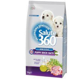 Salute 360 mini puppy anatra, avena, e cicoria kg 1,8