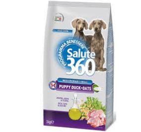 Salute 360 puppy medium anatra, avena ew cicoria kg 3